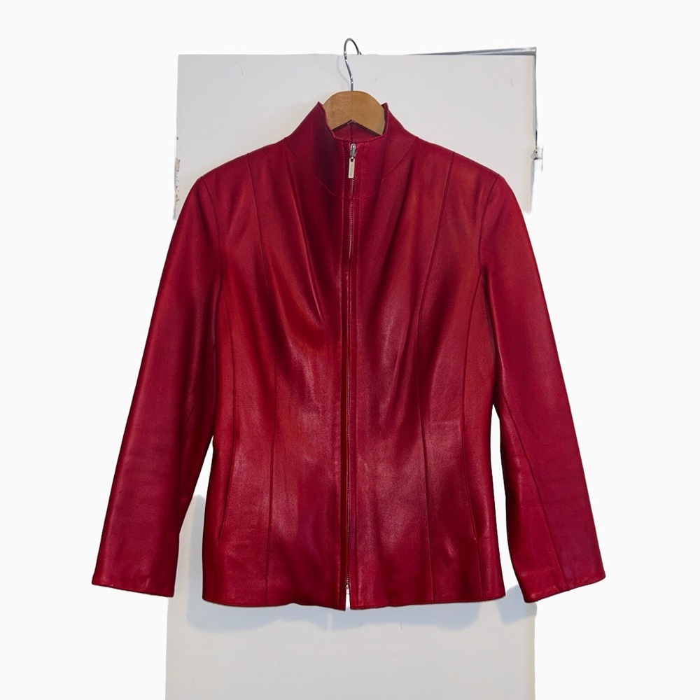 Cole Haan Red Leather Jacket